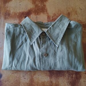 Perry Ellis Linen Shirt Sleeve Button Shirt